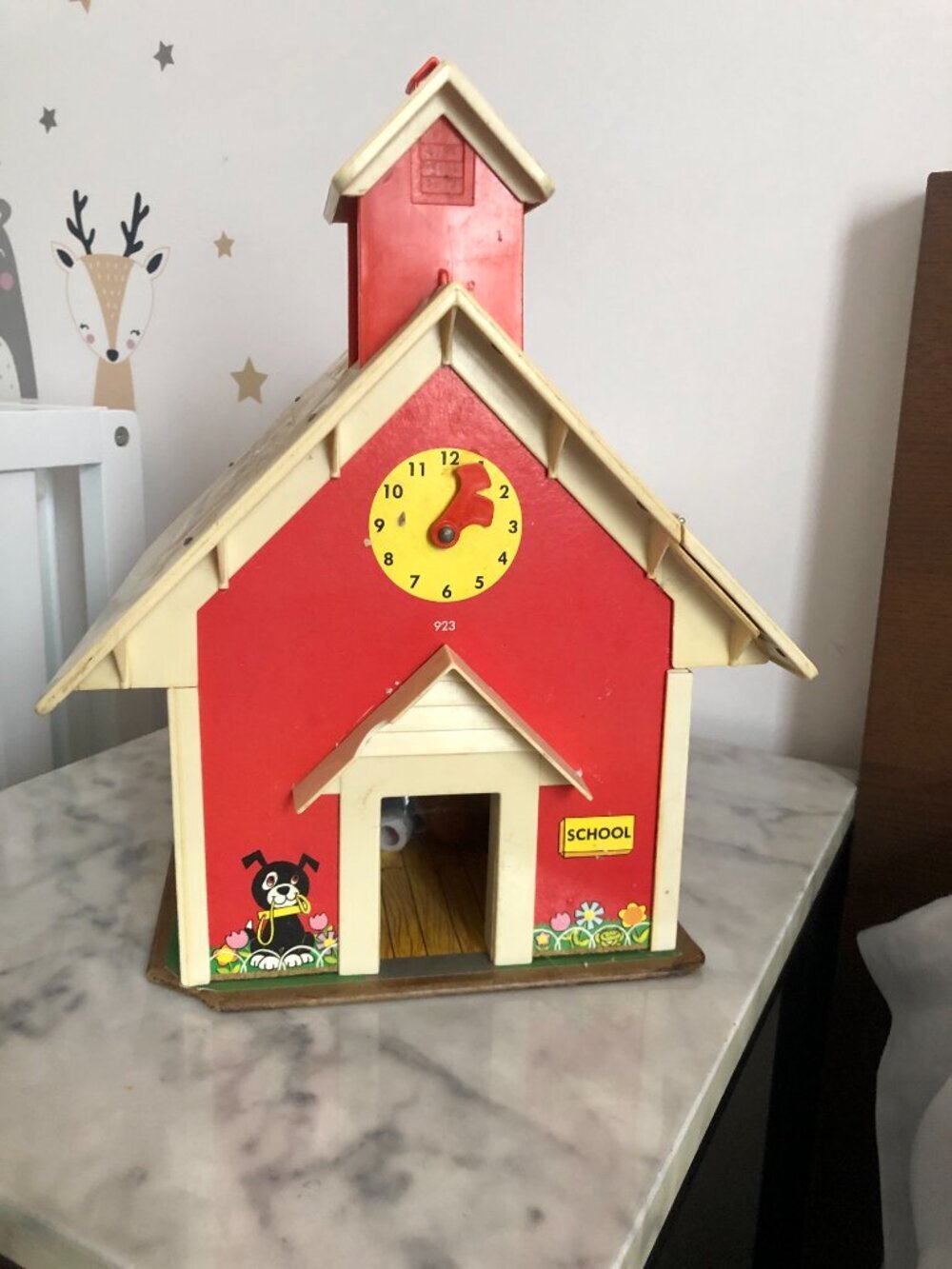 Fisher Price Little People Play Family School House #923 Vtg 1970s With Bell - Picture 11 of 16
